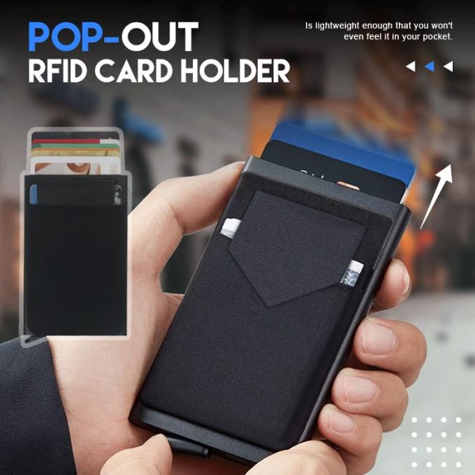 

Dompet Kartu Slim Slider Aluminium RFID With Pocket Tempat Kartu Moder
