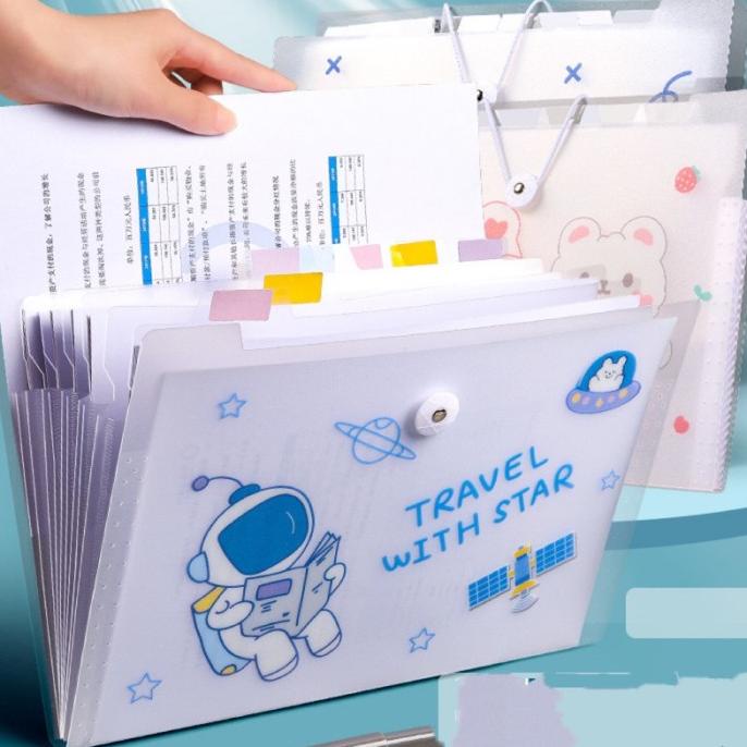 

cute multilayer folder document organizer map tempat dokumen a4