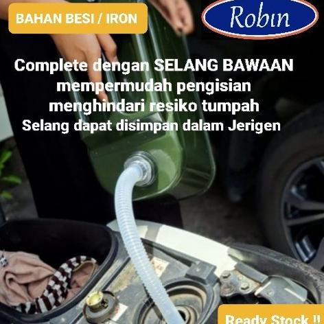 jerigen 5liter jerry can 5l besi tempat cadangan bbm solar bensin