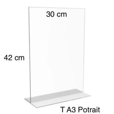 

Acrylic Tent Card Potrait A3 Tipe T / Standing Acrylic A3