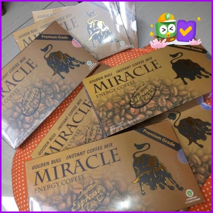 

Kopi Miracle - Miracle Coffee Stamina Pria 12 Sachet (1 Box Besar)