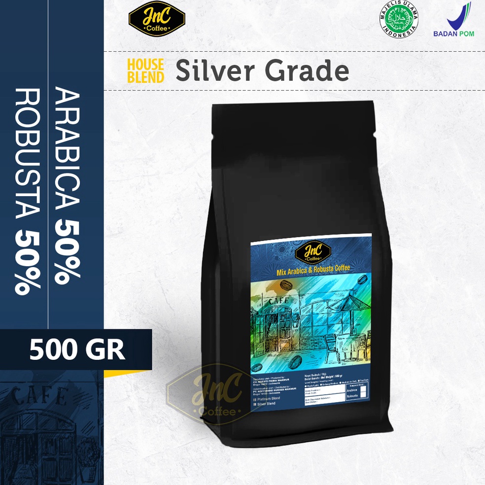 

Terkini JnC House Blend Silver 50% Biji Kopi Arabika 50% Robusta 500 Gr Y9A