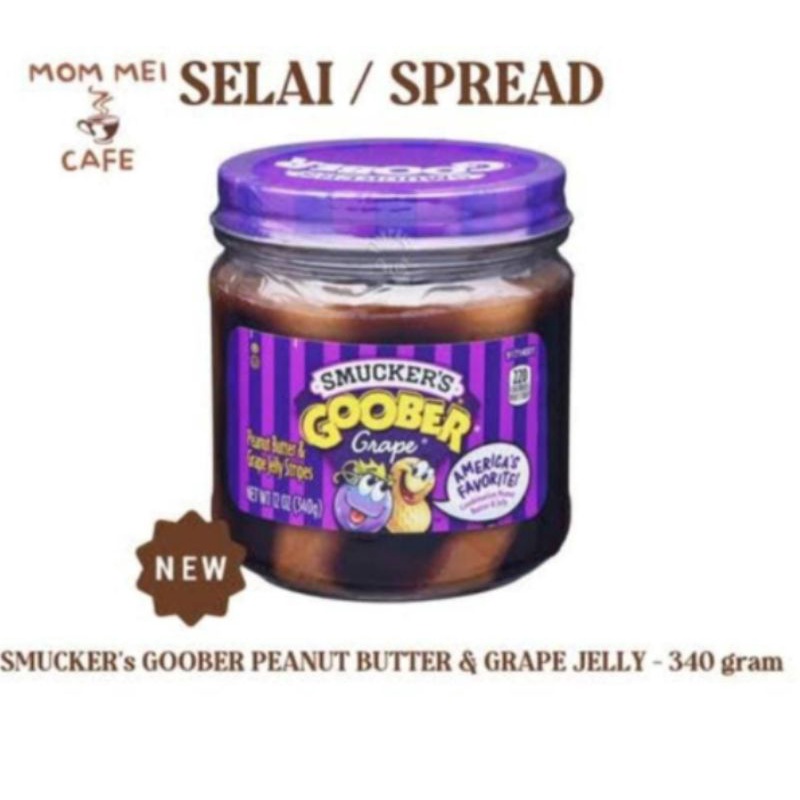 

SPREAD SMUCKER'S PEANUT BUTTER DAN GRAPE JELLY 340 GR