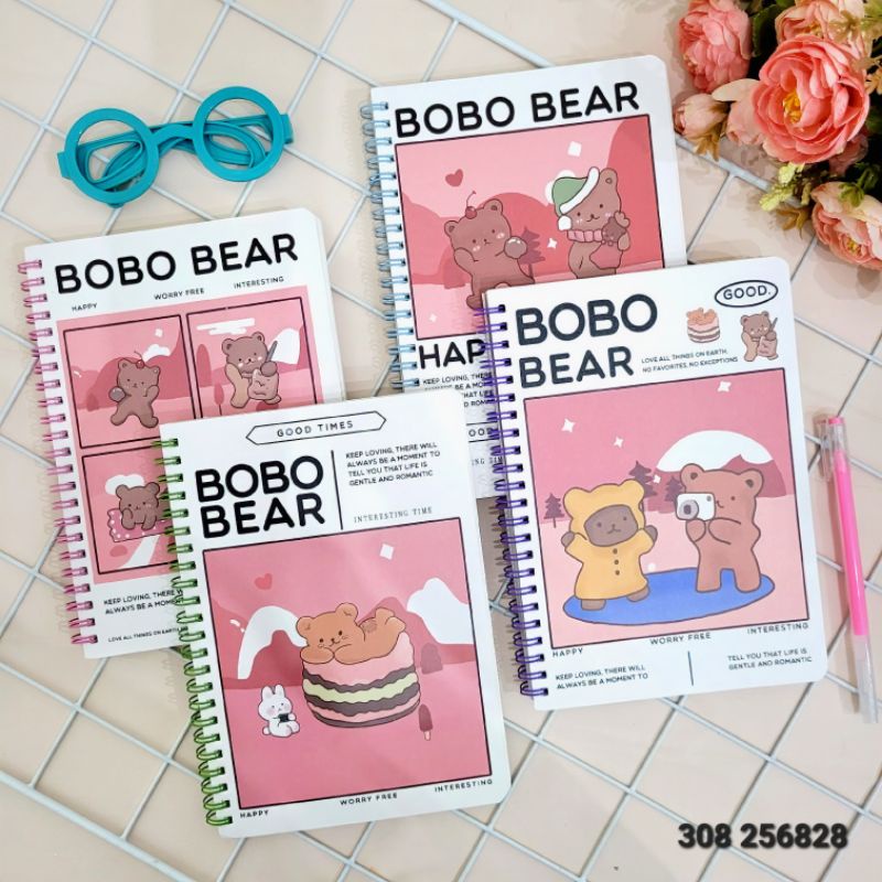 

DIARY A5 NOTEBOOK SPIRAL BOBO BEAR MURAH RANDOM
