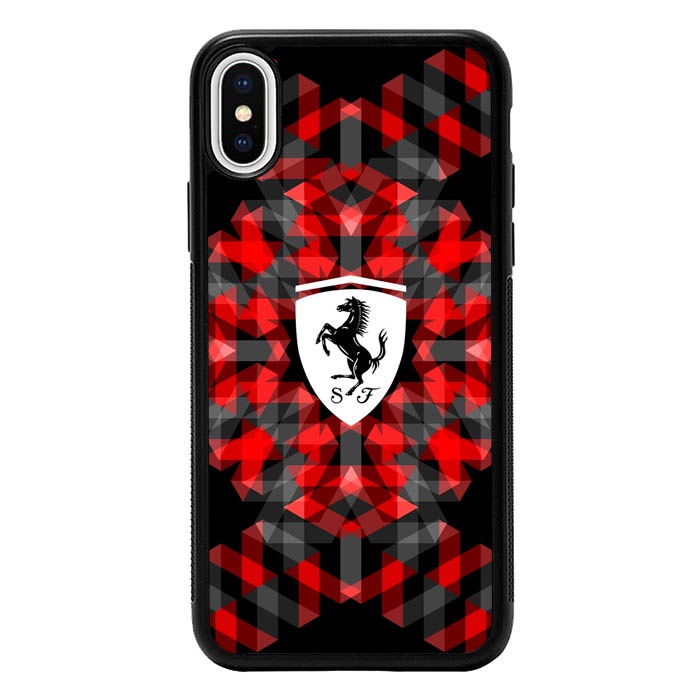 Hardcase Casing Case iPhone XS XR X 8 7 6 SE Max Plus 2020 Ferrari Logo AB1944