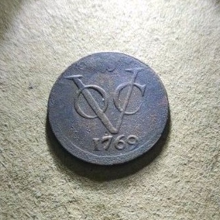 Koin Voc 1/2 Duit Tahun 1769 Holland Rare