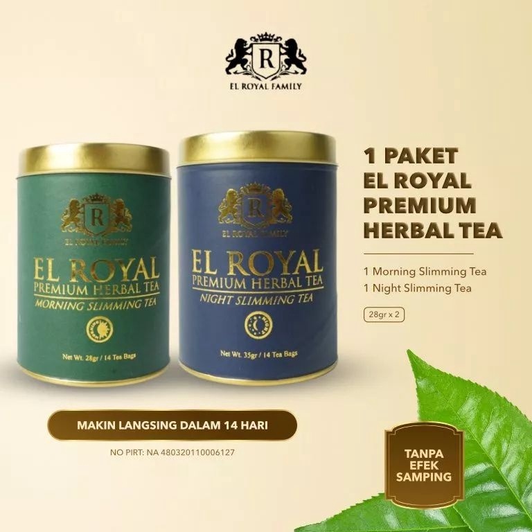 

に El Royal Premium Harbal Tea (Morning & Night) pelangsing badan penurun bb ㅯ