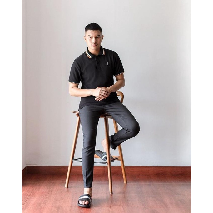 Kaos Polo Pria Smith Berlin Pablo Slim Fit - Black,S