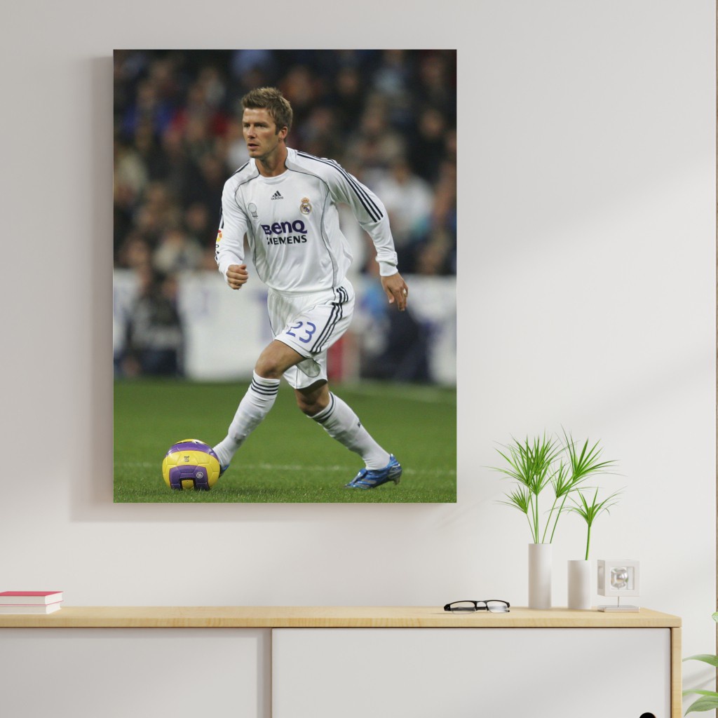 Poster Kayu "David Beckham" Ukuran 20Cm x 30Cm