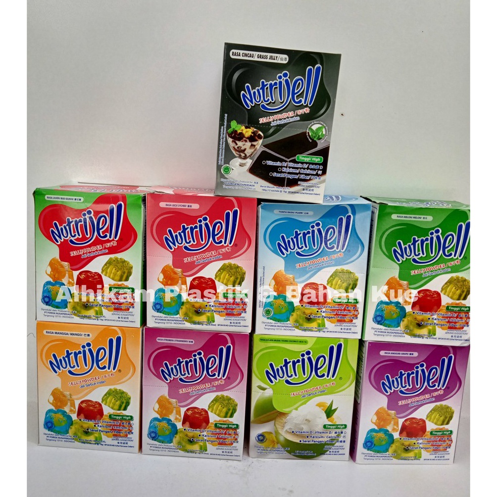 

Murah Nutrijell Jelly Powder BOX 15gr / Nutrijel Jeli Serbuk Instan Pak (12) KPT