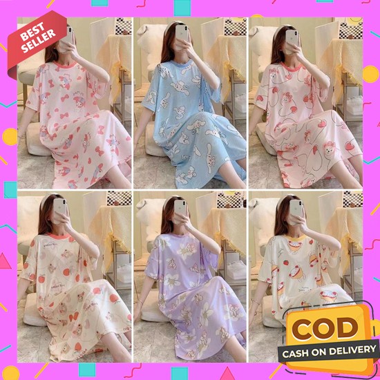 Daster Viral Kekinian Baju Tidur Remaja Korea Hamil Santai Rumahan Wan Daster Wanita Import Jumbo |