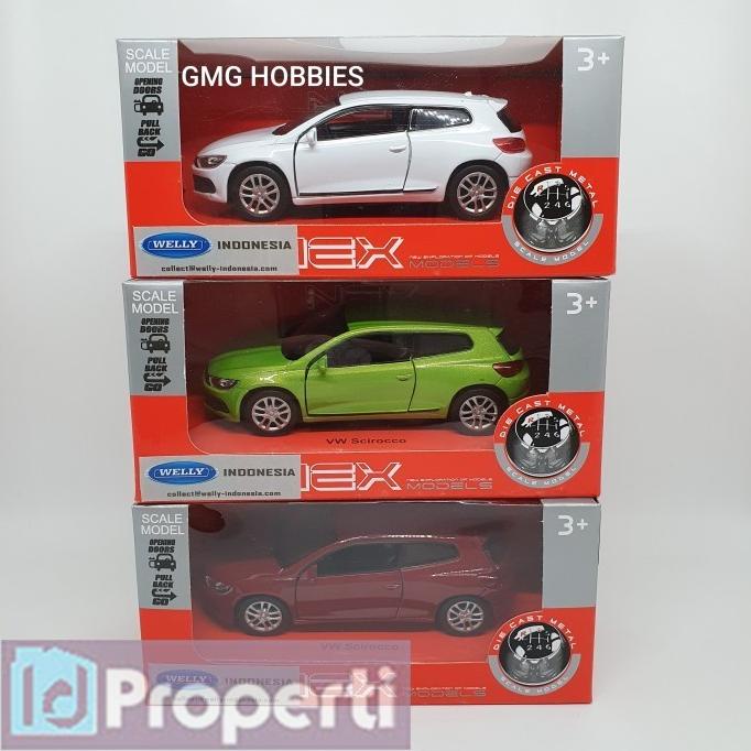 Miniatur Volkswagen Scirocco Vw Welly Nex 1/36 Mobil Mainan Diecast