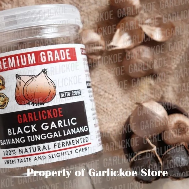 

12.12 MALL BLACK GARLIC / BAWANG HITAM TUNGGAL LANANG 250gr PREMIUM GARLICKOE