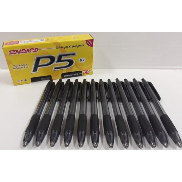 

Ballpoint Standard P5 0,7 Hitam (Pack 12 Pcs)