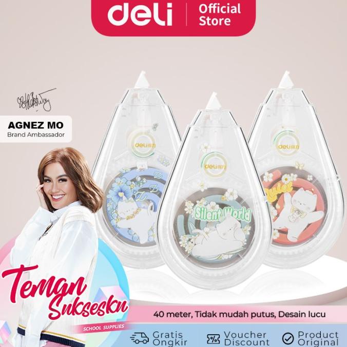 

Deli Pita Koreksi / Correction Tape 40 M Lucu Tidak Mudah Putus Vr129