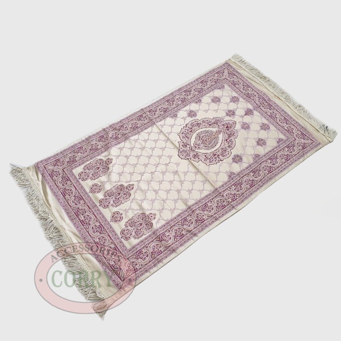 Terlaris Sajadah Sajadah Turki Premium Bunga Pink Ungu Batik 120 X 70 Cm Tebal Lapis Bo