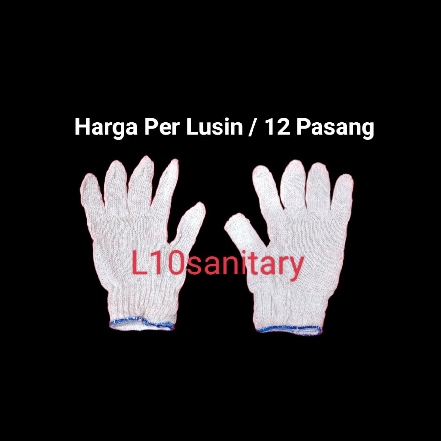 LUSINAN 1LUSIN 5 BENANG / Sarung Tangan Kain 5 BENANG / Sarung Tangan Tukang Kerja999