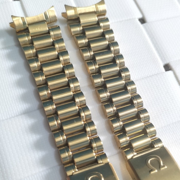 Strap Tali Jam Tangan Rantai Omega Size 18mm dan 20mm warna Gold