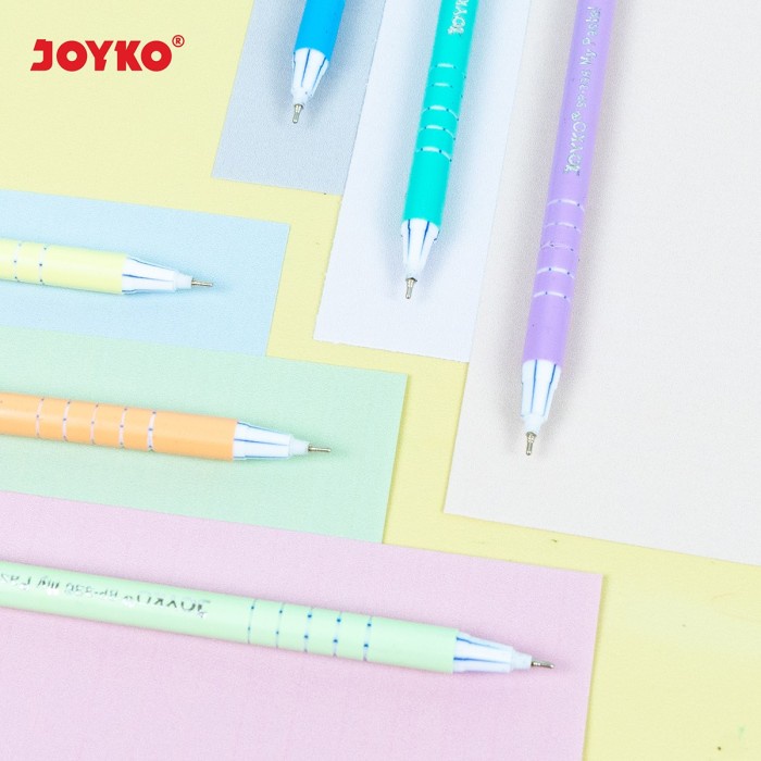 

Ball Pen Pulpen Pena Joyko Bp-336 My Pastel 0.7 Mm 1 Box 12 Pcs