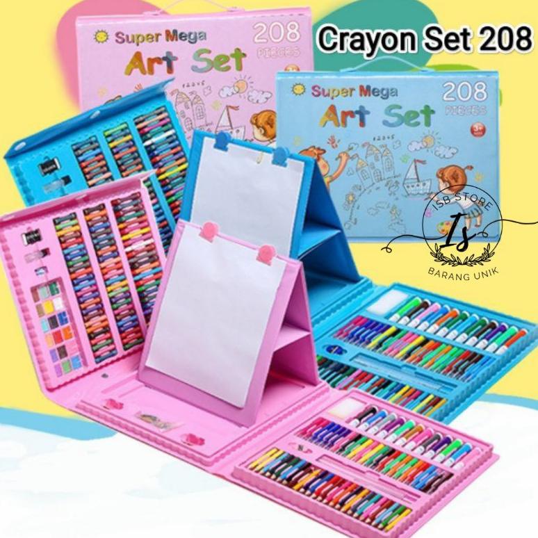 

ART SET 208 / CRAYON MEWARNAI / PENSIL WARNA Crayon Set 208Pcs - Crayon Mewarnai - PENSIL