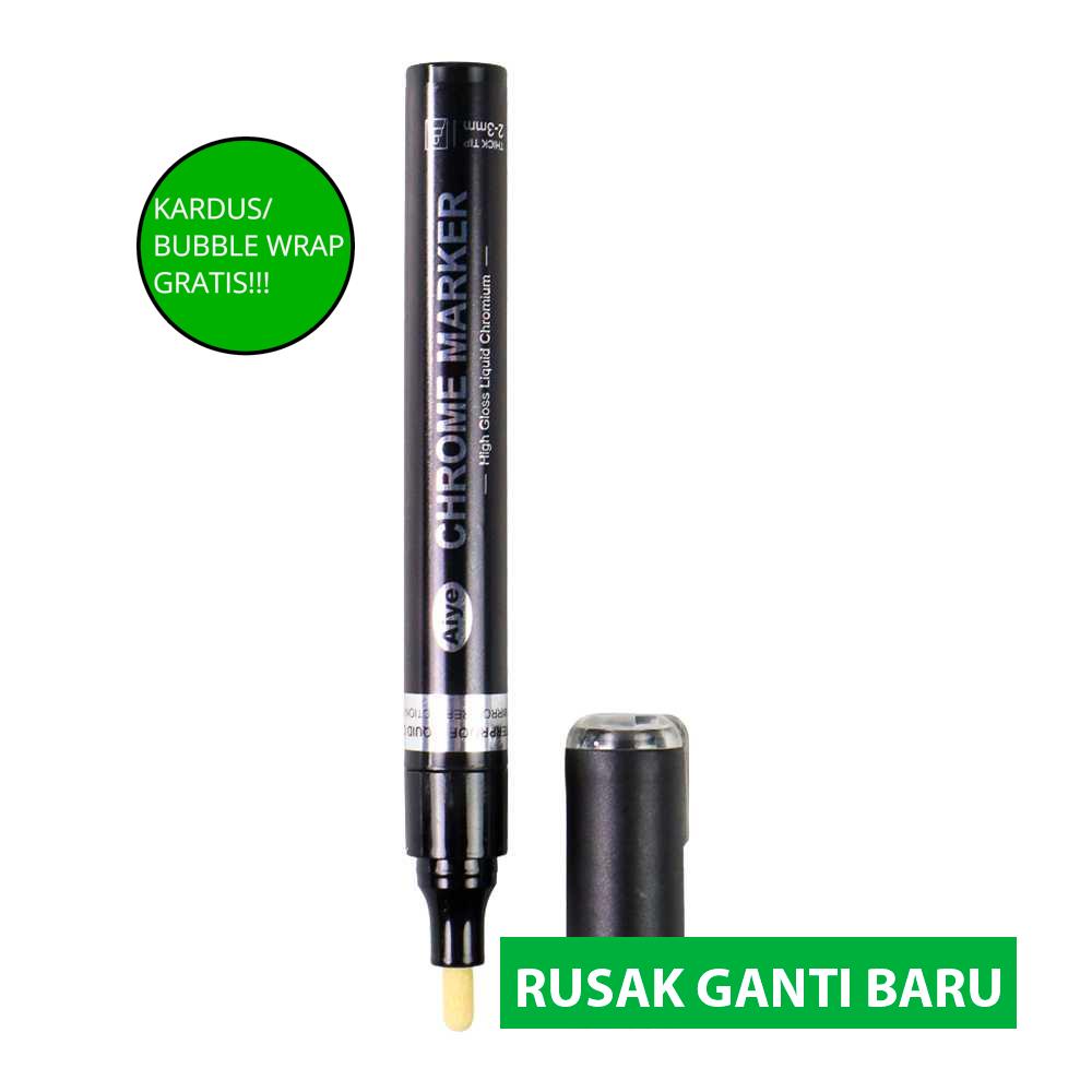 

(BISA COD!!!) Aiye Spidol Permanen Marker Metallic Chrome 3 mm - AY-1004