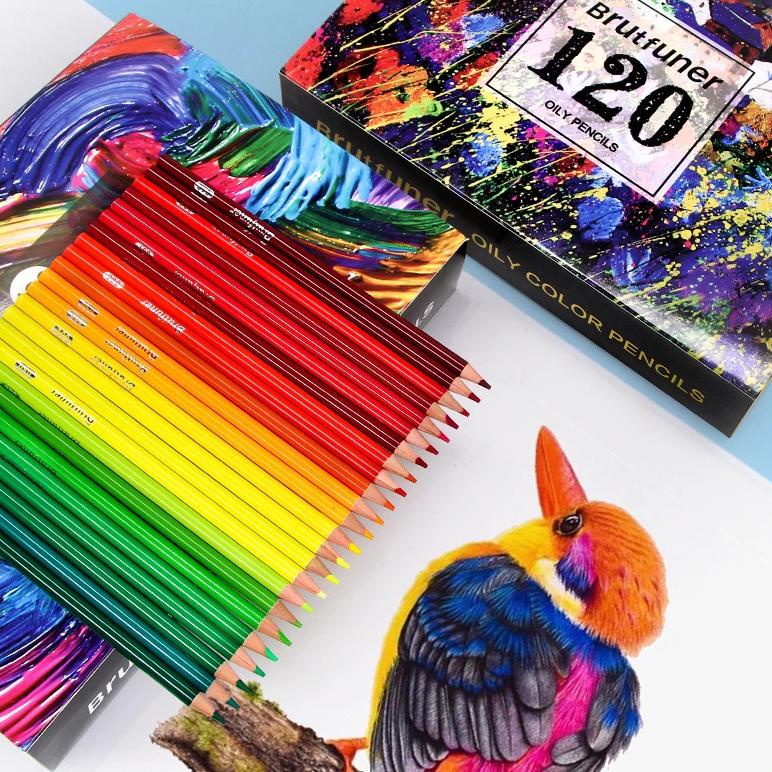 

Pensil Warna 120 Brutfuner Painting Oil & Water Pencil Artist Color Pencil Set