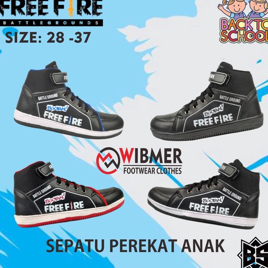 [KODE PRODUK GVR0O5262] SEPATU PEREKAT FREE FIRE ANAK / SEPATU KRETEKAN FREE FIRE ANAK TK / SEPATU B