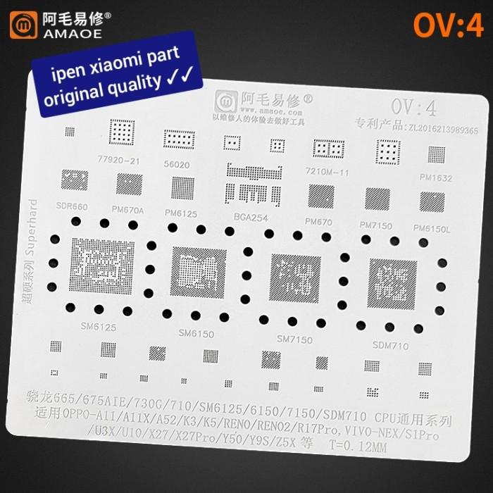 Plat Cetakan Amaoe Sm6125 Sm6150 Pm6125 Ov 4 Bga Cetakan Tebal