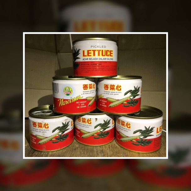 [KODE PRODUK QNRRP10086] Narcissius Pickled LETTUCE - Acar Selada Kaleng