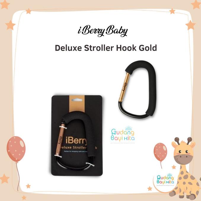 iBerry Deluxe Stroller Hook Gold (Gantungan stroller / Gantungan tas)