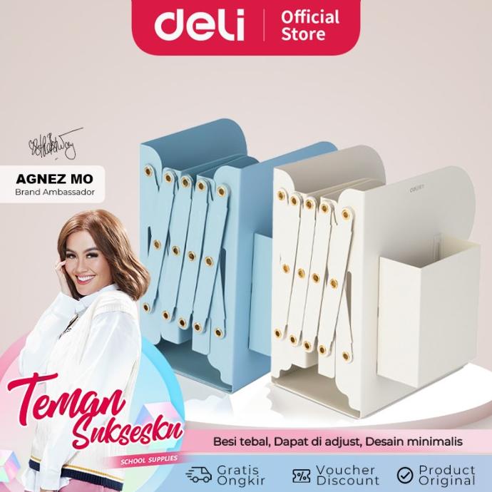 

Deli Pembatas Buku Besi Stretch / Book End Dengan Pen Holder Tb50X