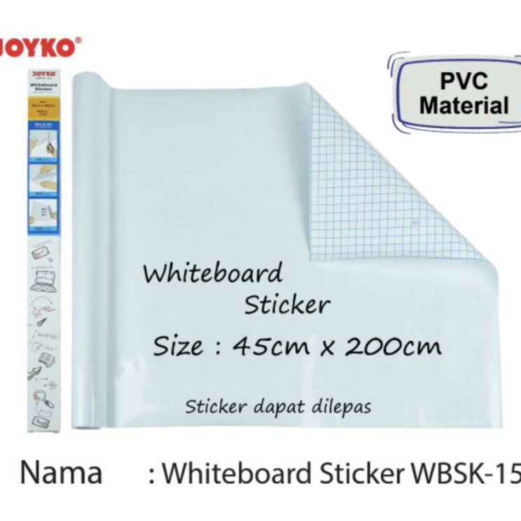

[KODE PRODUK JQ77H7742] Stiker Papan Tulis Putih Whiteboard Sticker Joyko WBSK-150