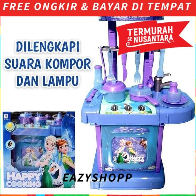 Kado Mainan Anak Cewek Kitchenset Masak Masakan Besar Frozen 3 4 Tahun