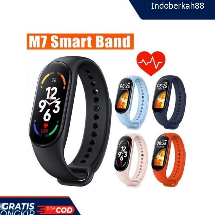 ➘Dijual Murah✫ JFKEN Smartwatch M7 NEW 2022 Play Music Custom Dials Smartband Mi Indoberkah88 Q44 ➶R