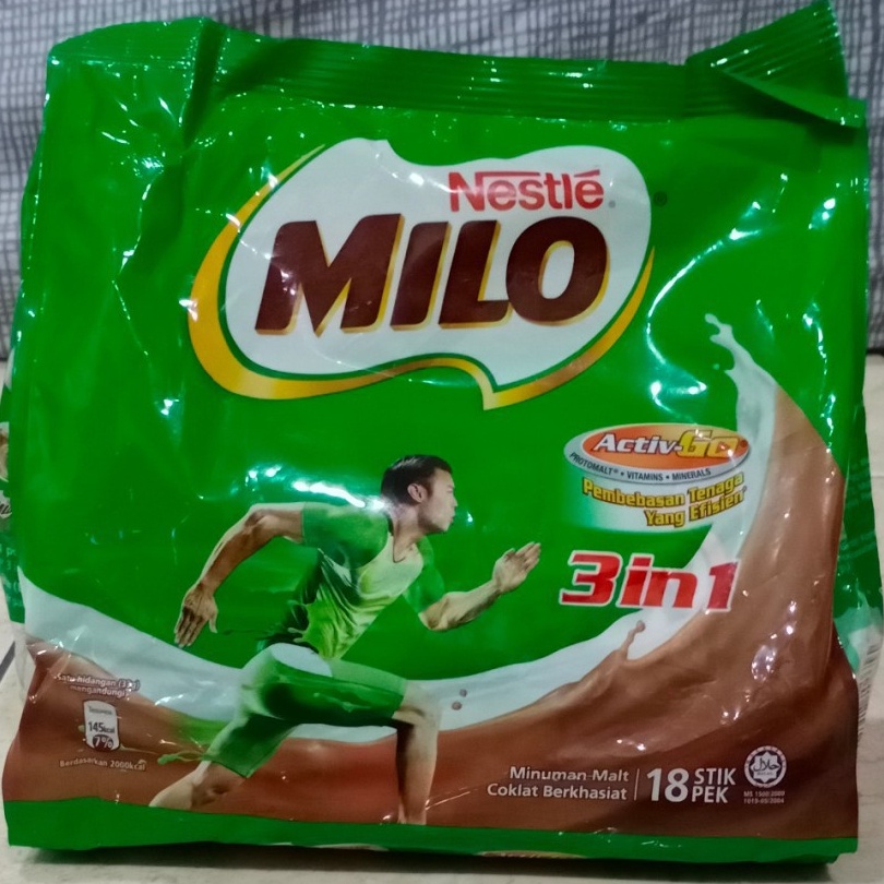 

Baru NESTLE MILO 3 in 1 ACTIV-GO MALAYSIA 18+3 STICK ,.