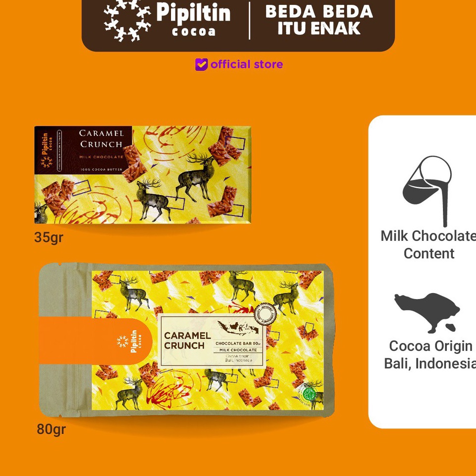 

[KODE PRODUK LLKHU9475] Pipiltin Cocoa Milk Coklat - Chocolate Bar Caramel Crunch
