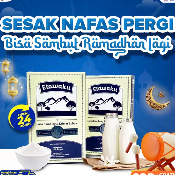 

❤[PROMO ⚡ALE!!!]❤ Etawaku Platinum 3x Atasi Masalah Pernafasan - Susu Kambing Bubuk Provit Etawa Tingkatkan Daya Tahan & Imunitas Tubuh Jaga Kesehatan & Kepadatan Tulang Isi 200gr