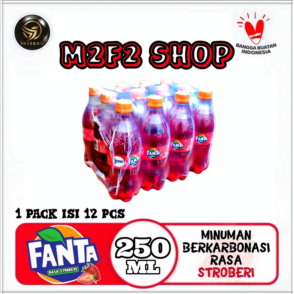 

[KODE PRODUK 0KATQ8141] Fanta Merah MInuman Bersoda Botol Plastik Pet - 250 ml (Kemasan Pack)