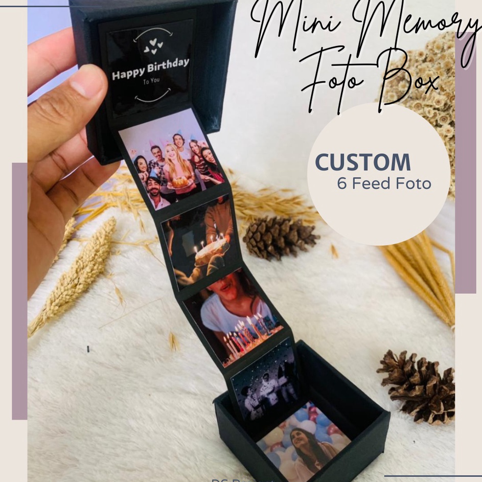 ➩Terlaris✤ Kado Gift Mini Memory Photo Box 6 Foto Hadiah Ulang Tahun Untuk Bestie / Pacar Cewek Cowo Z39 ➞