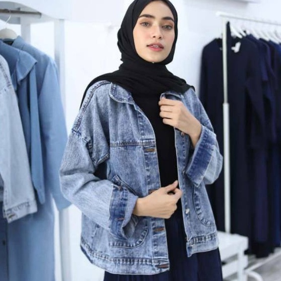 ✨MEGA ⚡ALE✨  Jaket Wanita Denim Jeans - SEOM jacket Oversize - hipster Jaket