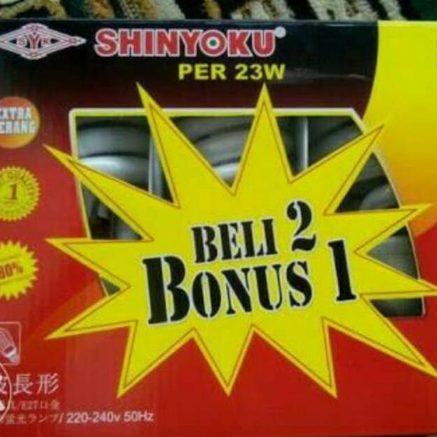Populer Shinyoku Lampu Per 23W 23 Watt Shinyoku Paket