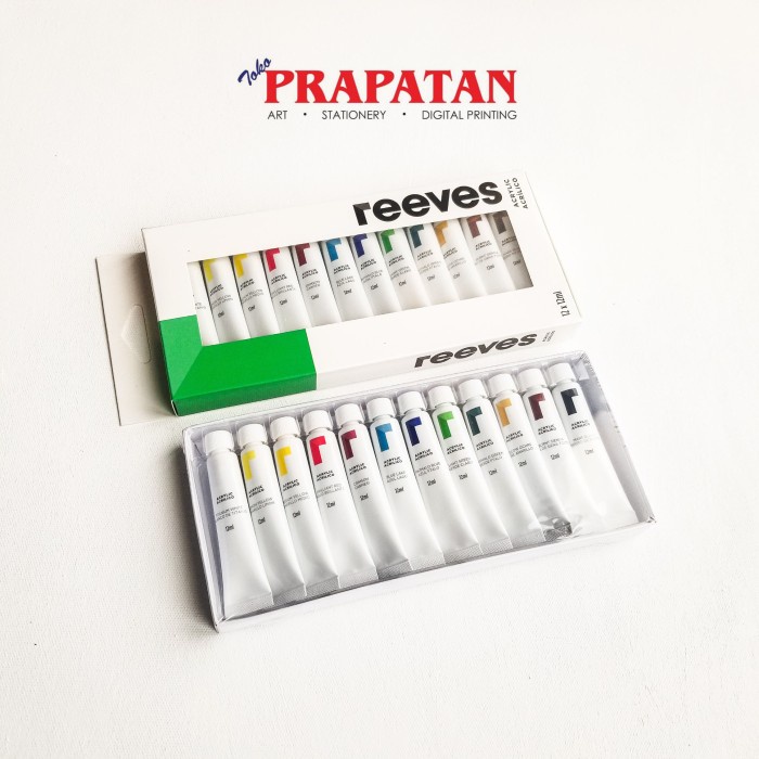 

Terlaris Cat Akrilik Reeves / Acrylic Paint Set 12 Warna