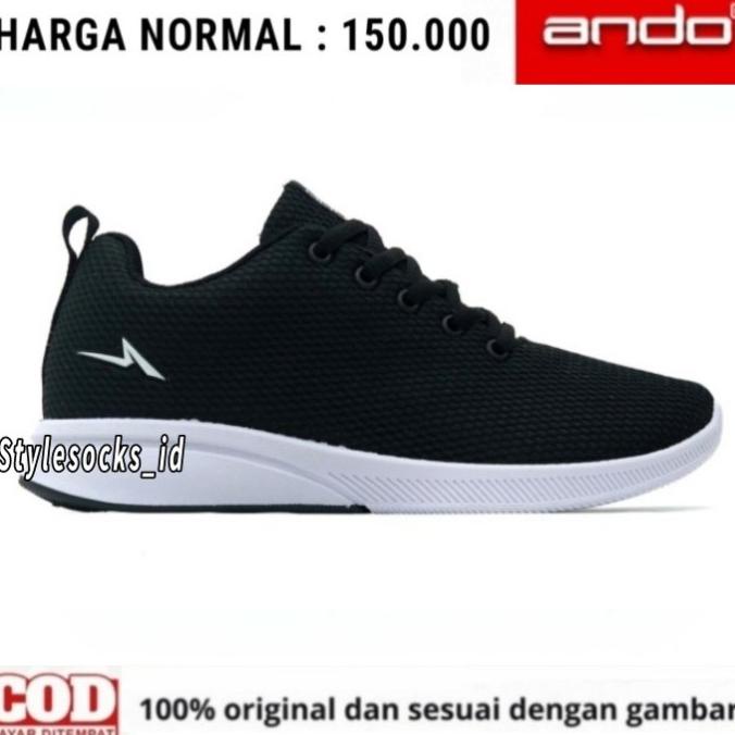 SEPATU SEKOLAH ANDO HITAM PUTIH / SEPATU ANDO ORLIN ORIGINAL 100%