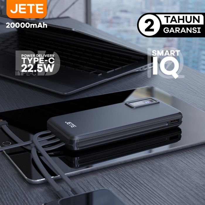 Terlaris Power Bank 20000 Mah Powerbank With Built In Cable 22,5W Jete B5