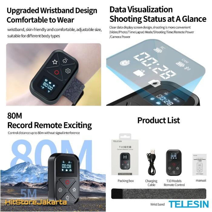 Telesin Gopro 10 Remote Gopro Max Gopro 9 Smart Remote Gopro 8
