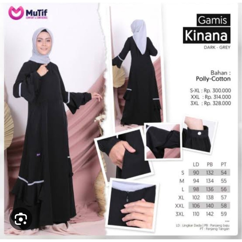 Gamis Kinana After Dark - GreyMutif