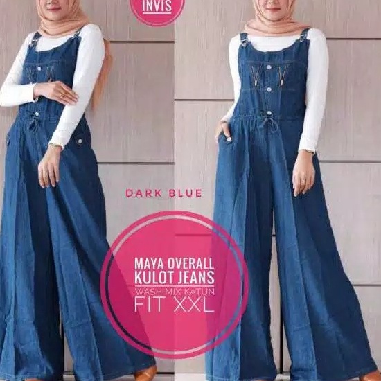 [KODE PRODUK 8ZTLZ7245] ((3 WARNA)) OVERALL JUMBO MAYA OVERALL MODEL KEKINIAN MATT JEANS WASH FIT TO