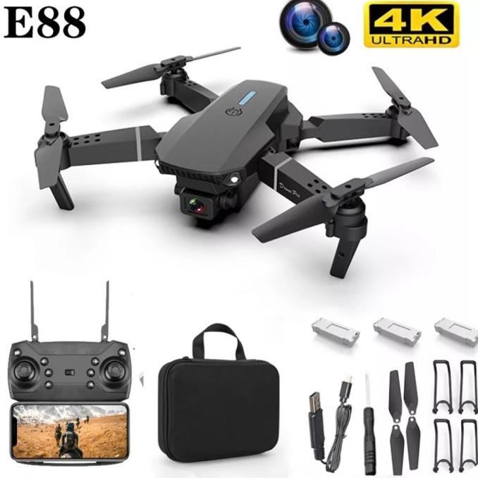 Rc Drone E88 4K Camera Drone Kamera Murah