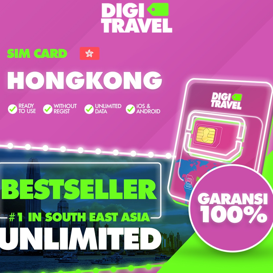 BRANDS FESTIVAL DIGI TRAVEL Sim Card Hongkong Unlimited Data Internet | Simcard Hongkong Unlimited K