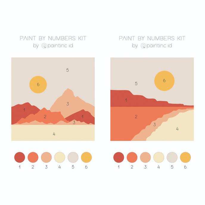 

Paint by Numbers Kit: SET OF 2 Sunset Series | Paint Inc. ID